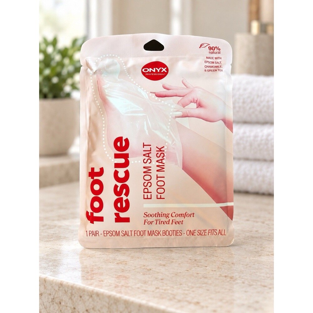 Onyx Foot Rescue Epsom Salt Foot Mask Set Soothing Comfort For Tired Feet